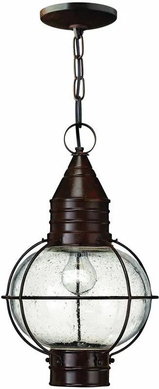 11"W Cape Cod 1-Light Outdoor Pendant Sienna Bronze