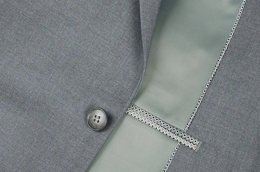 (36S) Slim Fit 2 Piece Gray Suit