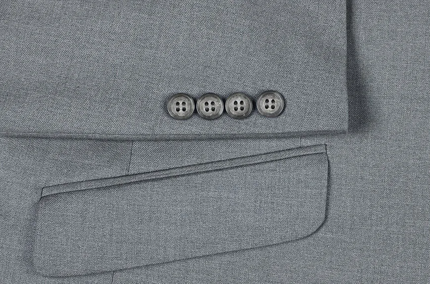 (36S) Slim Fit 2 Piece Gray Suit