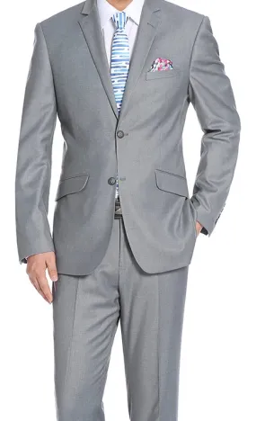 (36S) Slim Fit 2 Piece Gray Suit