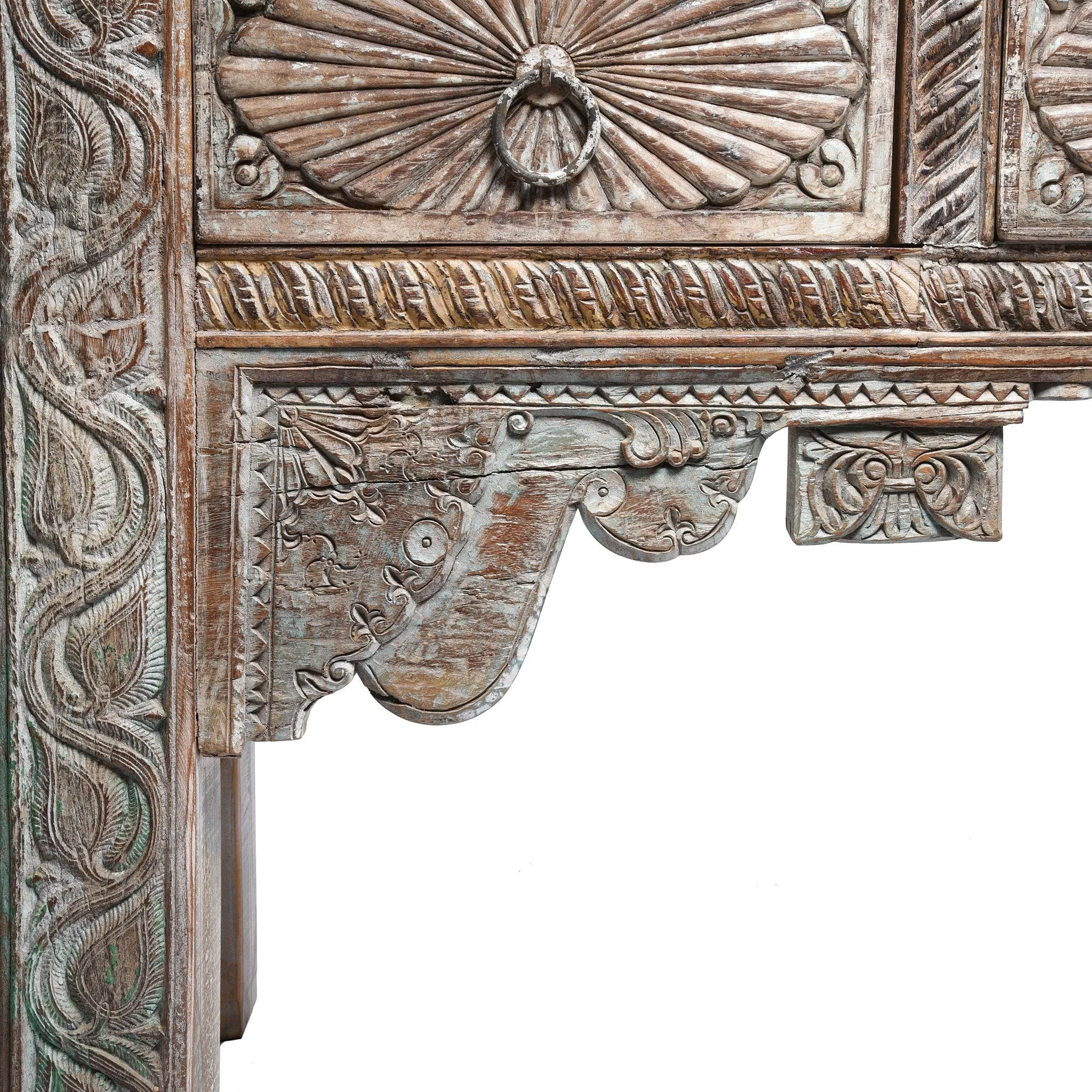 4 Drawer Painted Console Table Made From Reclaimed Teak