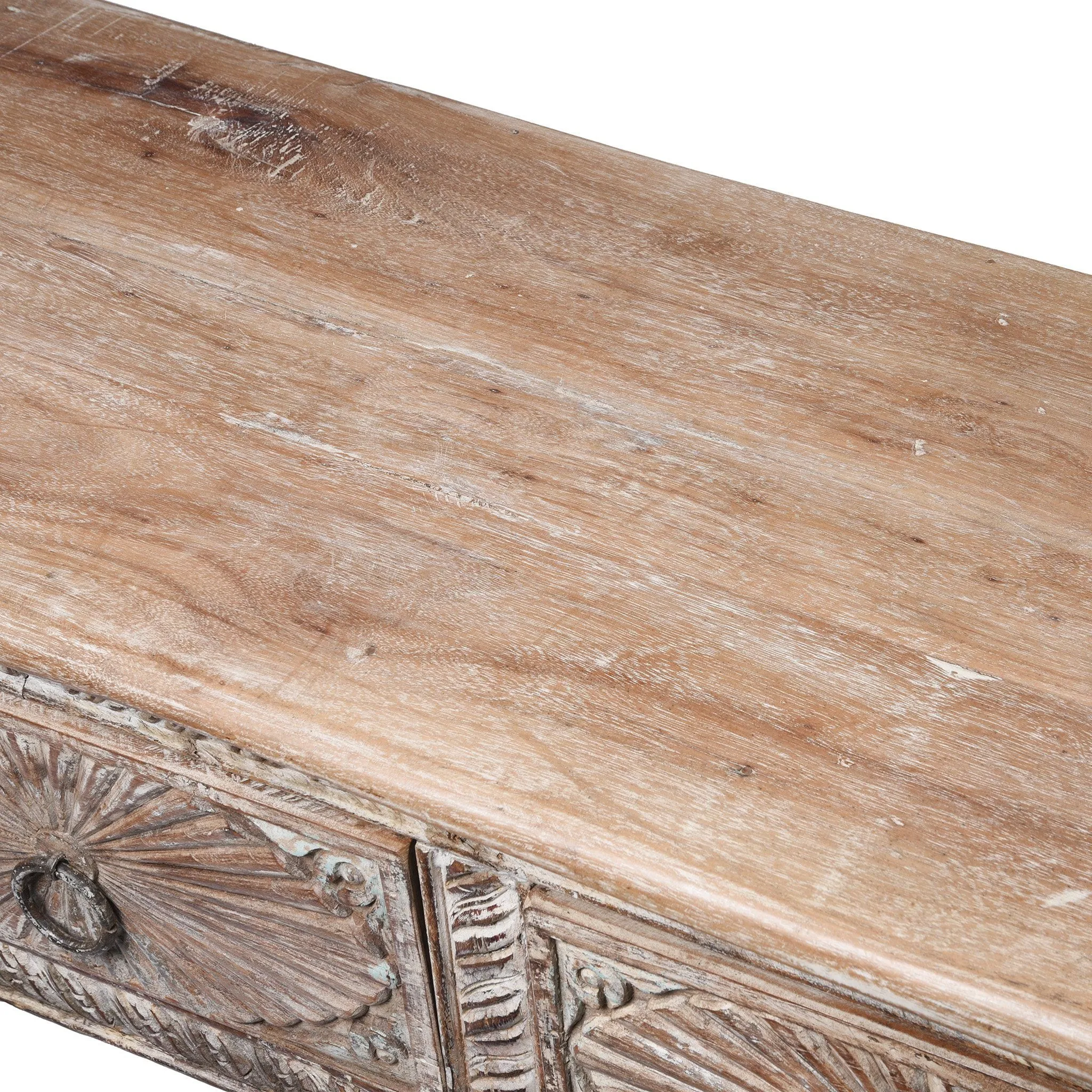 4 Drawer Painted Console Table Made From Reclaimed Teak