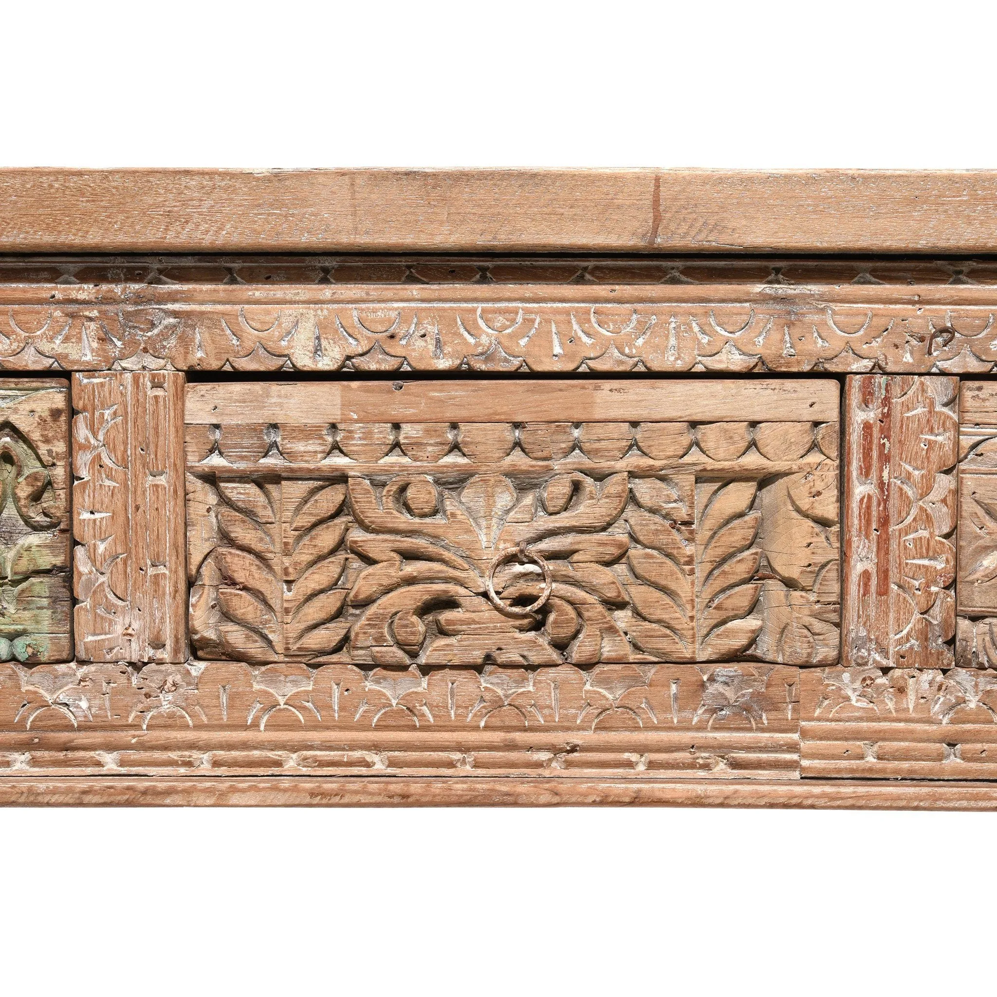 5 Drawer Painted Console Table Made From Reclaimed Teak