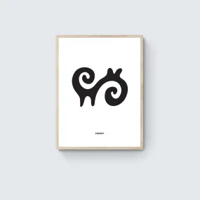 AHODEN Adinkra Symbol Framed Art Print