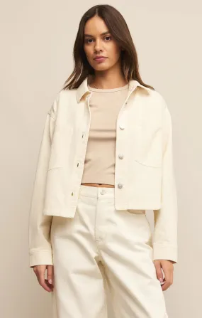 All Day Cropeed Denim Jacket - Off White