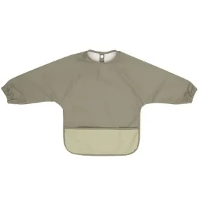 All4Ella Recycled Long Sleeve Bib - Two-tone Sage