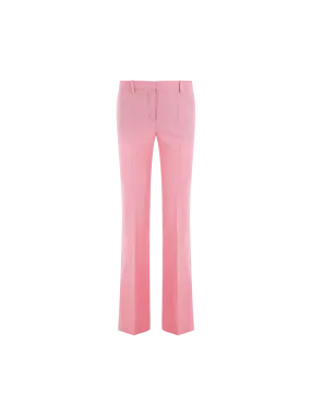 Allover Jacquard Wool Flared Pants
