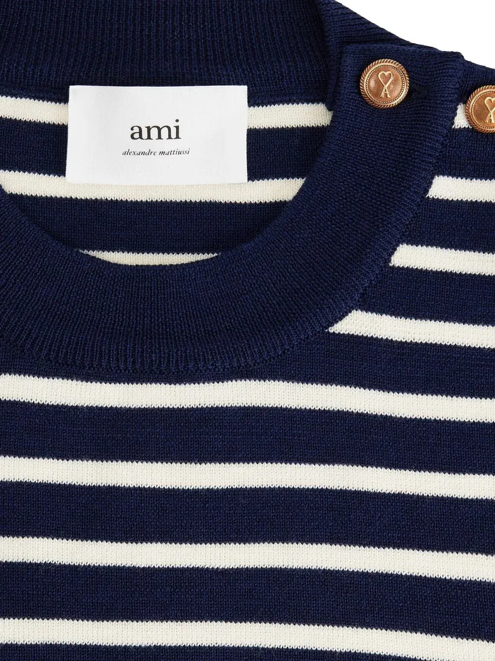 AMI PARIS Crewneck Sailor Sweater Nautic Blue