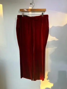 Anne Klein Rust Orange Velvet Pants