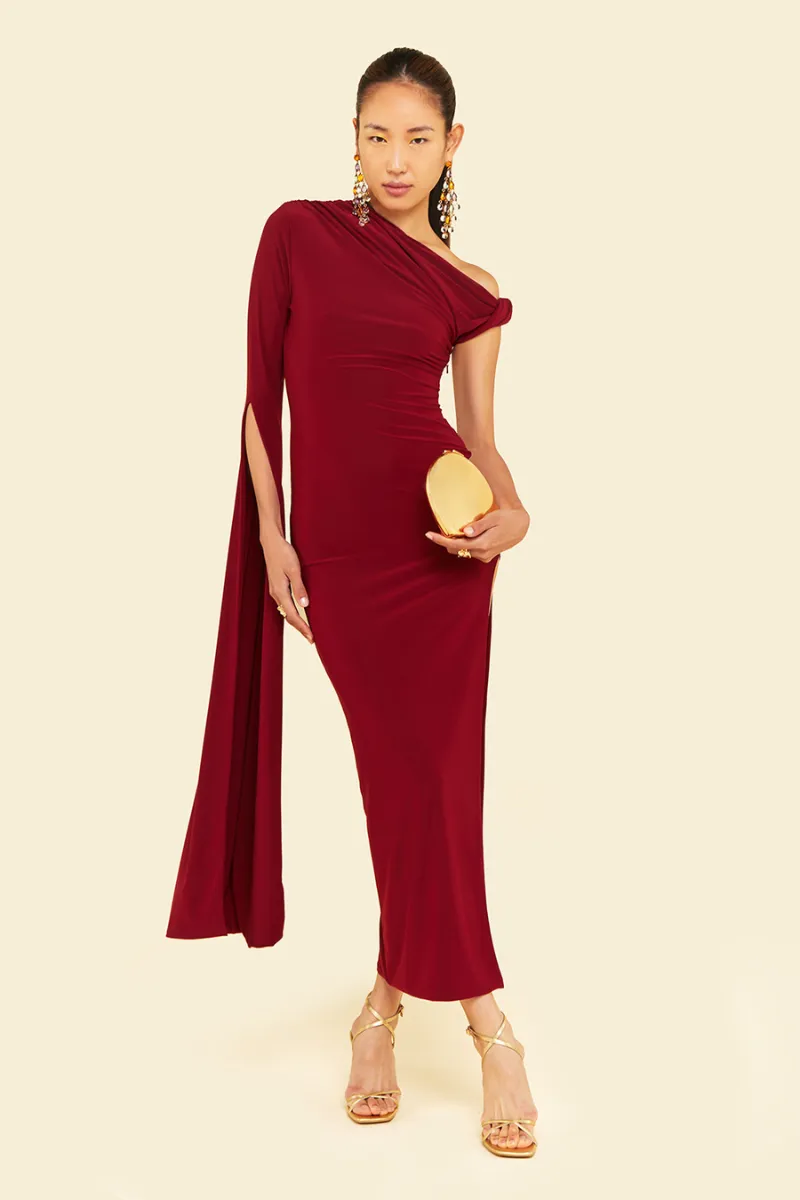 BEGONIA MIDAXI DRESS IN RED