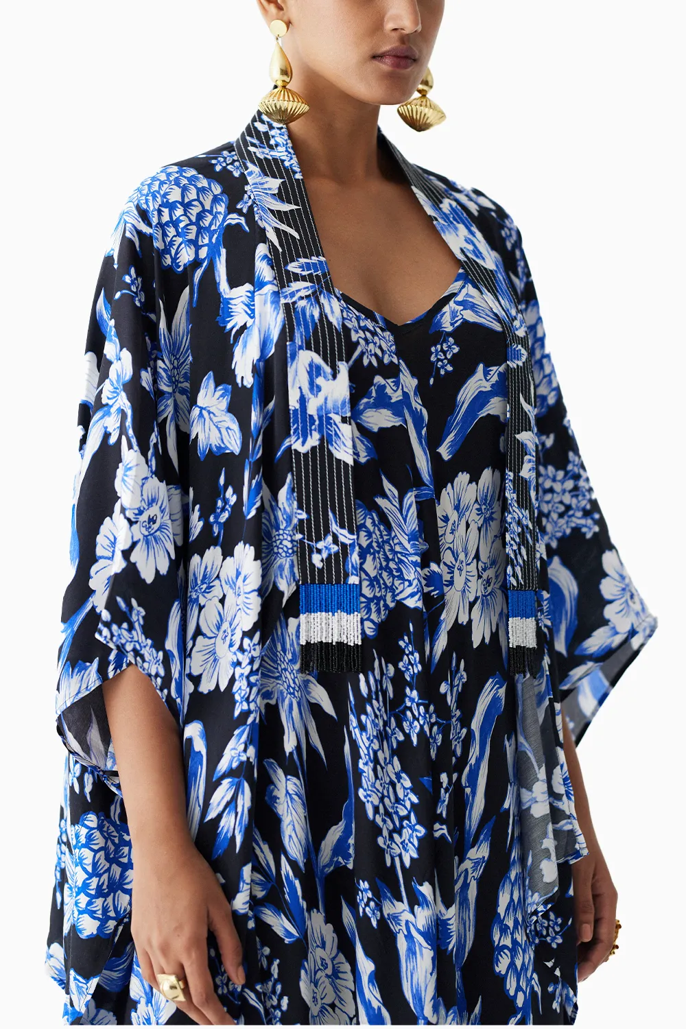Black Pineapple Jumpsuit And Cape