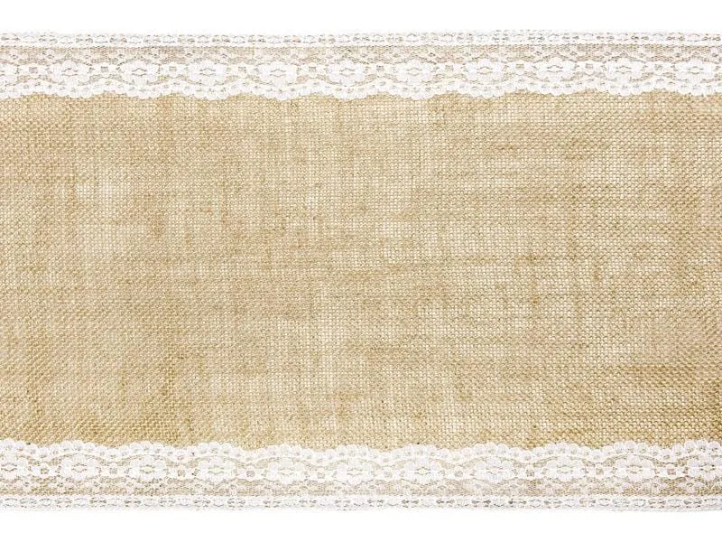 Burlap & Lace Table Runner (2.75m)