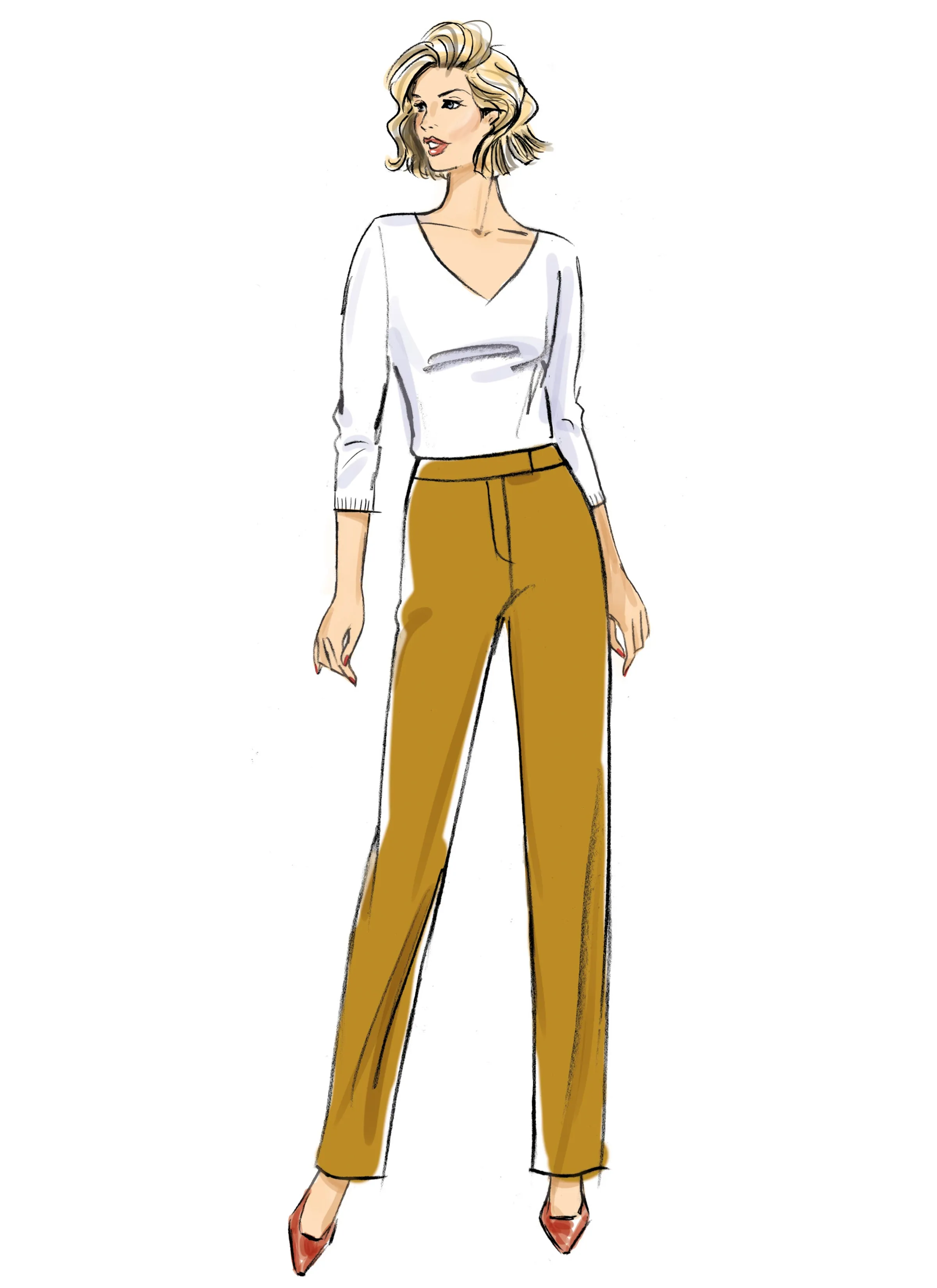Butterick B6910 Miss Contour Band Pants