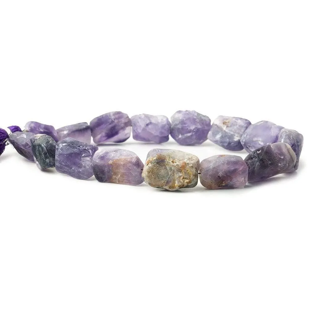 Cape Amethyst Hammer Faceted Rectangle Beads 8 inch 15 pcs