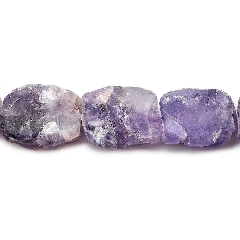 Cape Amethyst Hammer Faceted Rectangle Beads 8 inch 15 pcs
