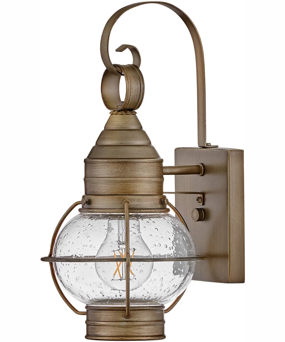 Cape Cod 1-Light Extra Small Wall Mount Lantern in Burnished Bronze