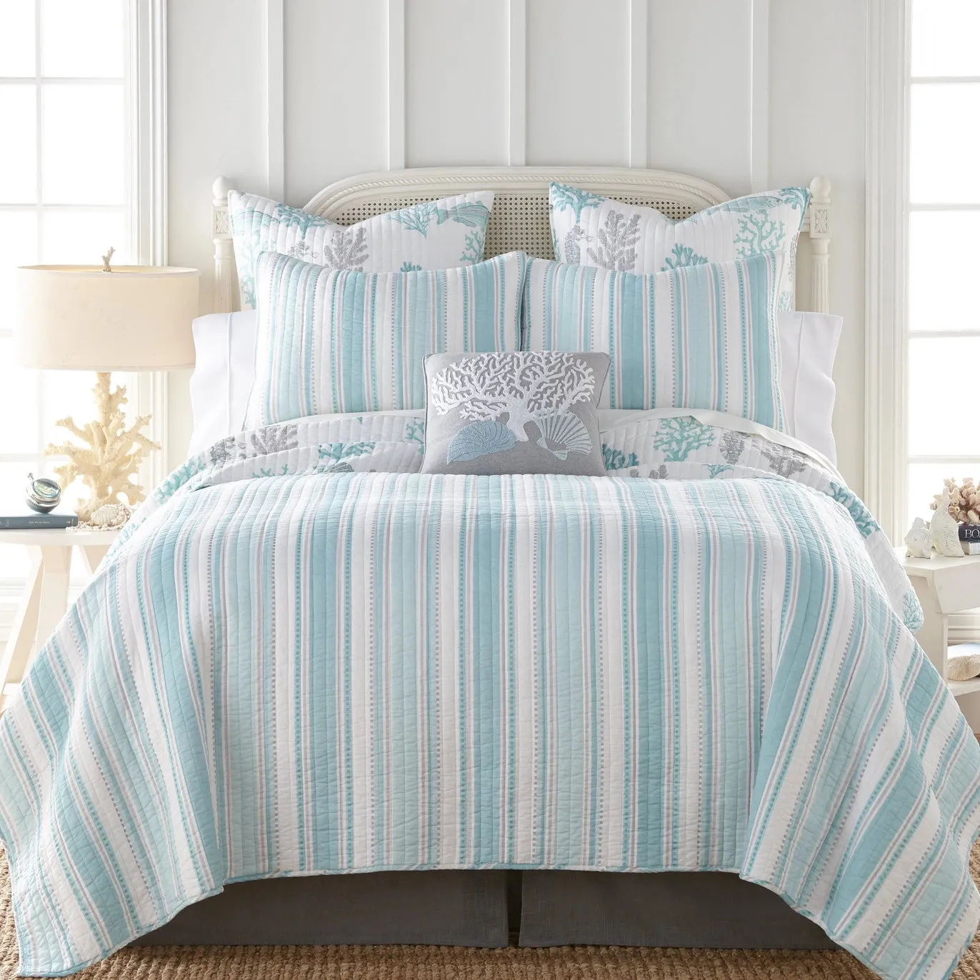 Cape Coral Euro Shams 2PC Coastal Pillow Shams
