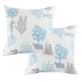 Cape Coral Euro Shams 2PC Coastal Pillow Shams
