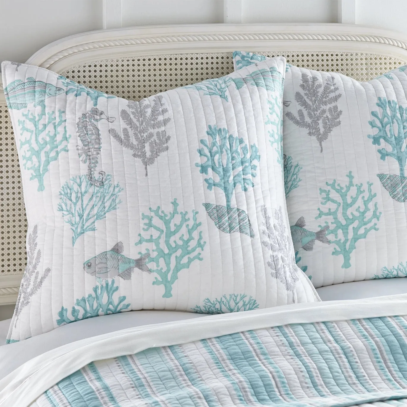 Cape Coral Euro Shams 2PC Coastal Pillow Shams