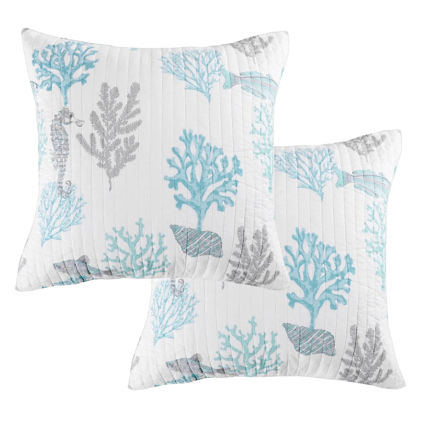 Cape Coral Euro Shams 2PC Coastal Pillow Shams
