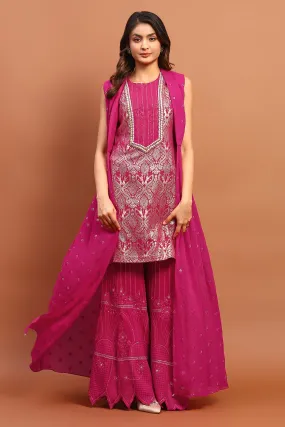 Cape Set With Embroidered Cape