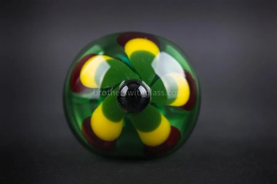 Chameleon Glass Jamaican Soul Flower Hand Pipe - Green