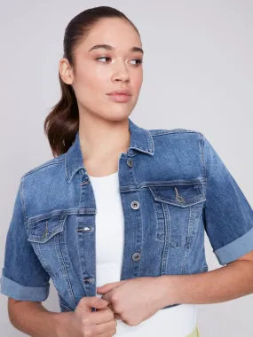 Charlie B Women's Crop Denim Jacket