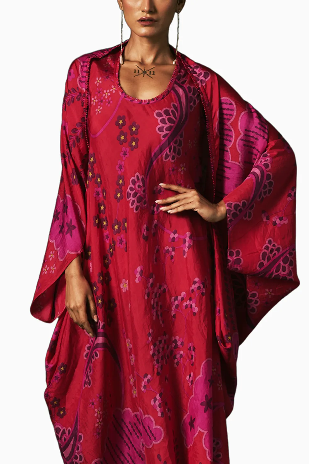 Clematic Dress with Cape