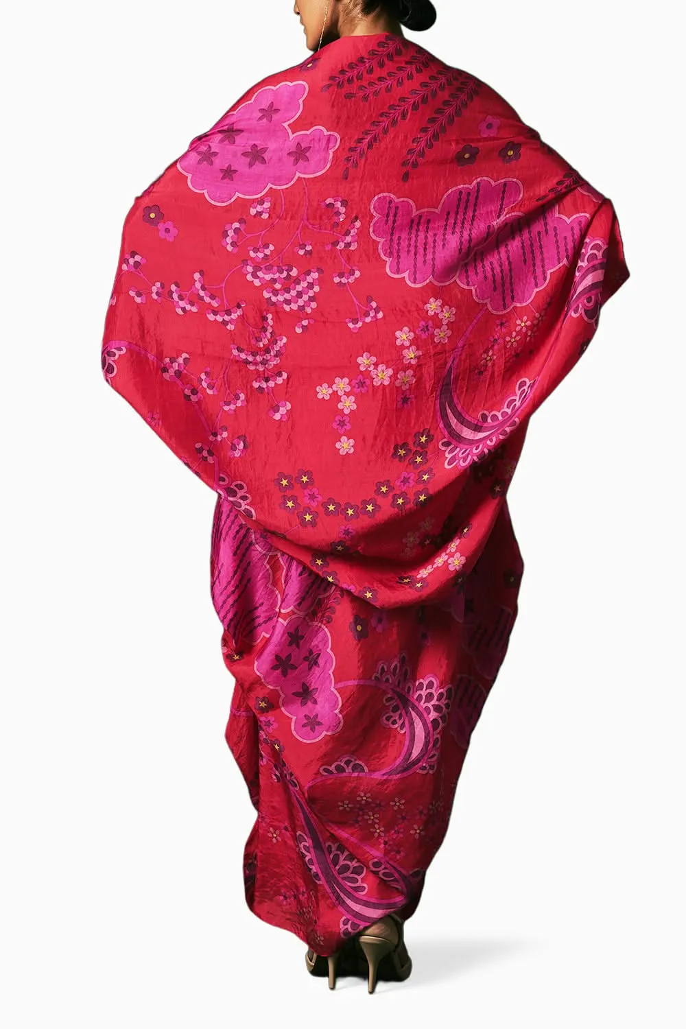 Clematic Dress with Cape