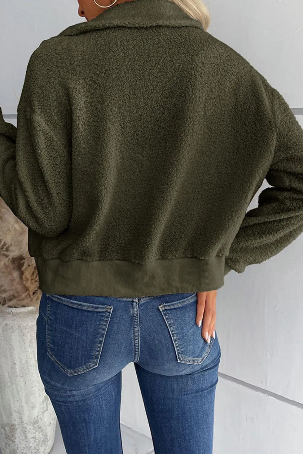 Cuddly Cropped Sherpa Jacket