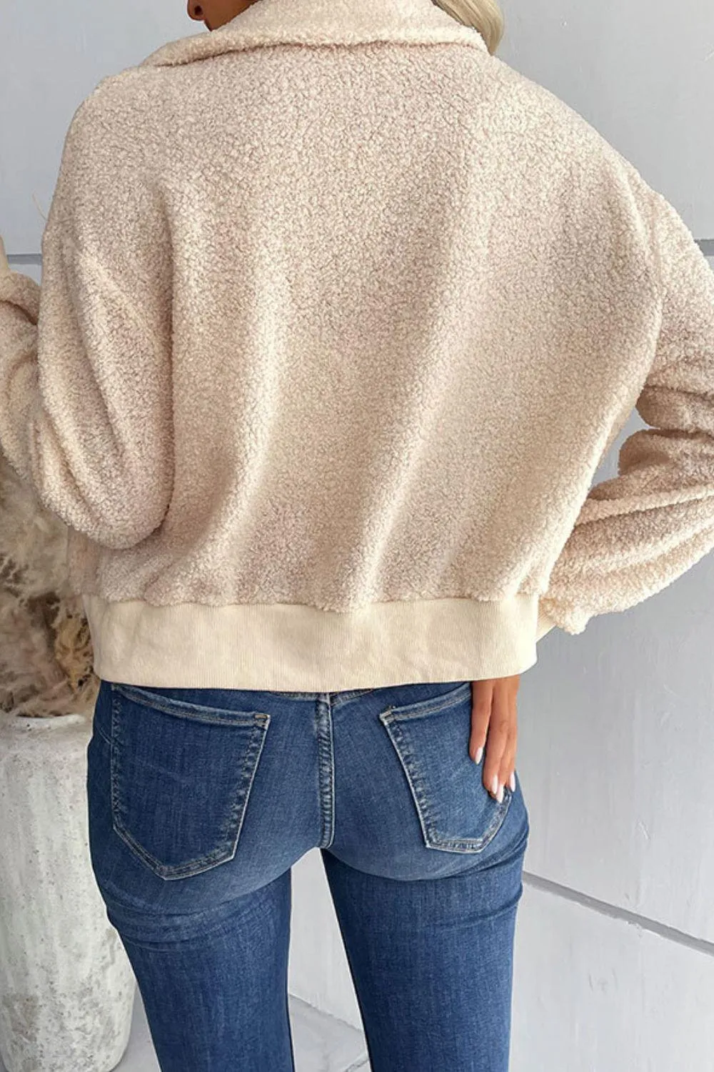 Cuddly Cropped Sherpa Jacket