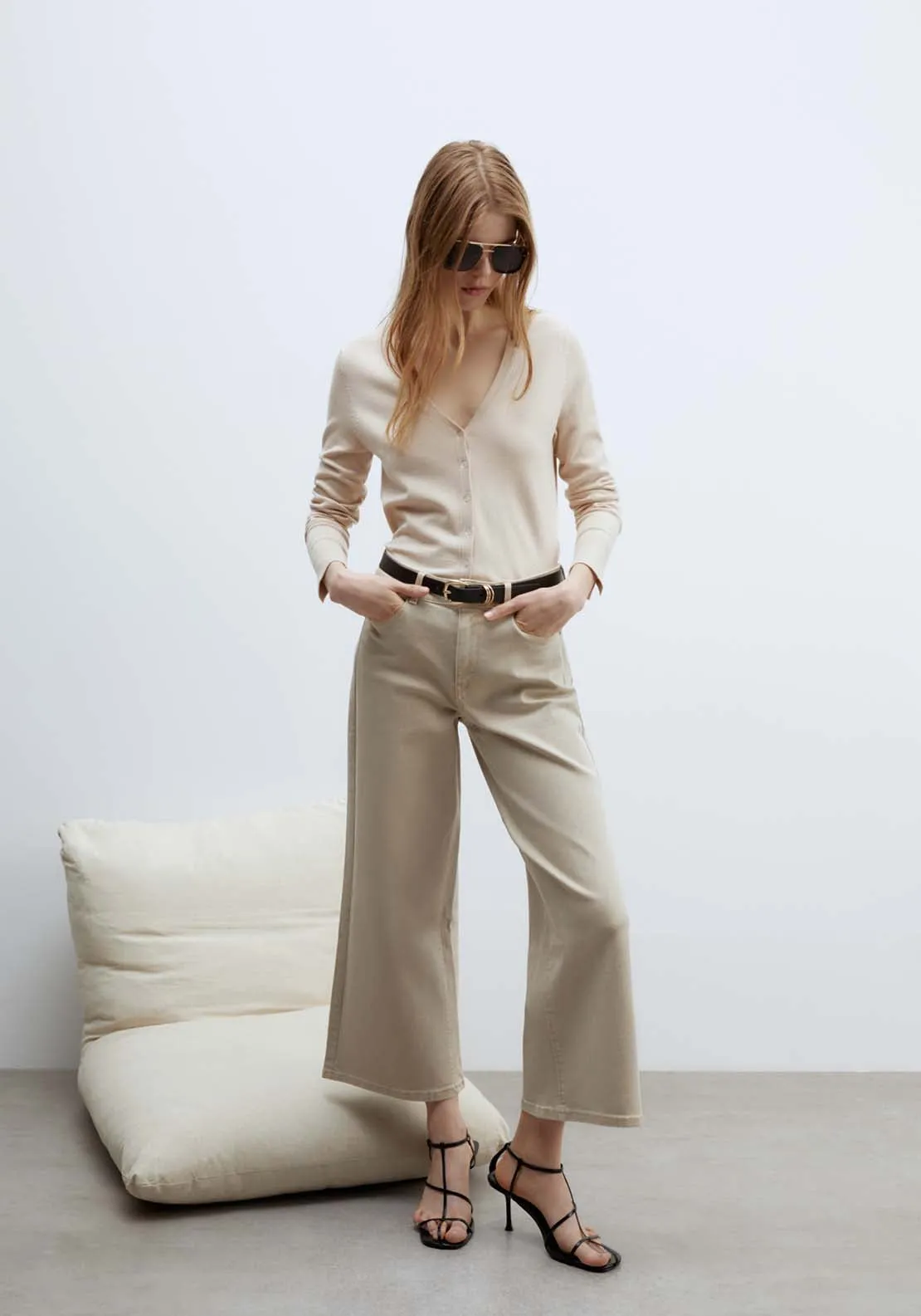 Culotte jeans - Green Mink