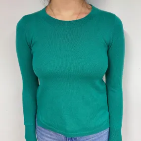 Emerald Green Cashmere Crew Neck Jumper Small