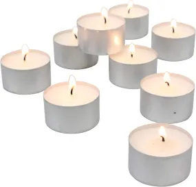 FIVON Unscented Long Burning Tealight Candles Approx. 9 Hour Burn Time (Pack of 100)