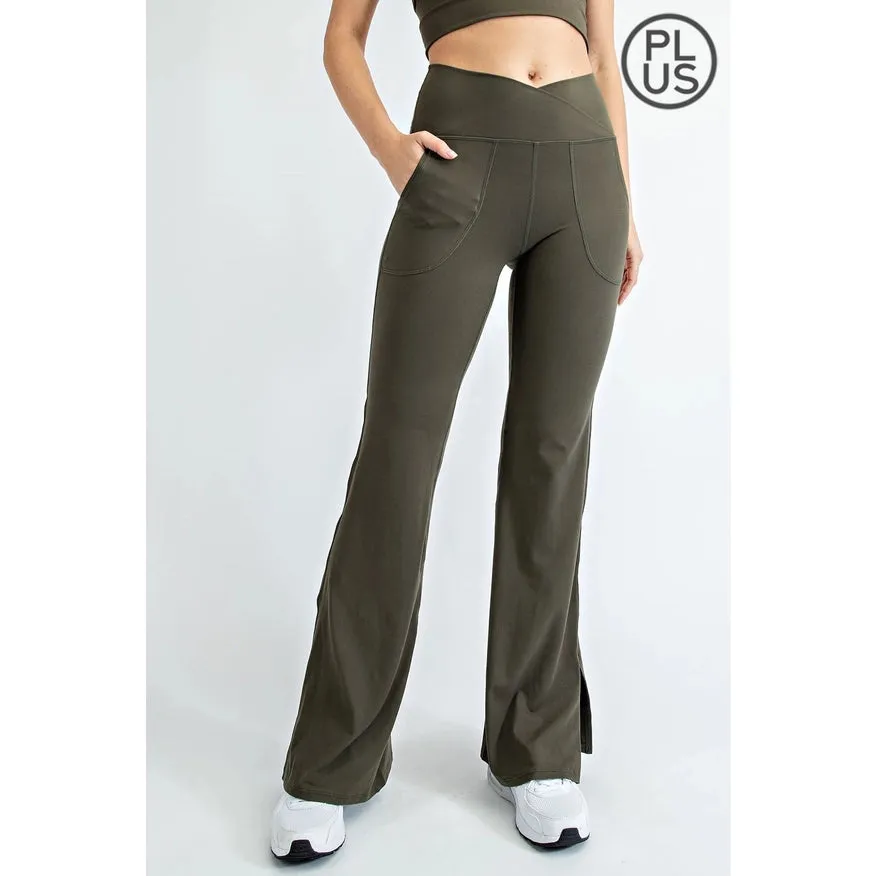 Flare Fusion Yoga Pants in Olive