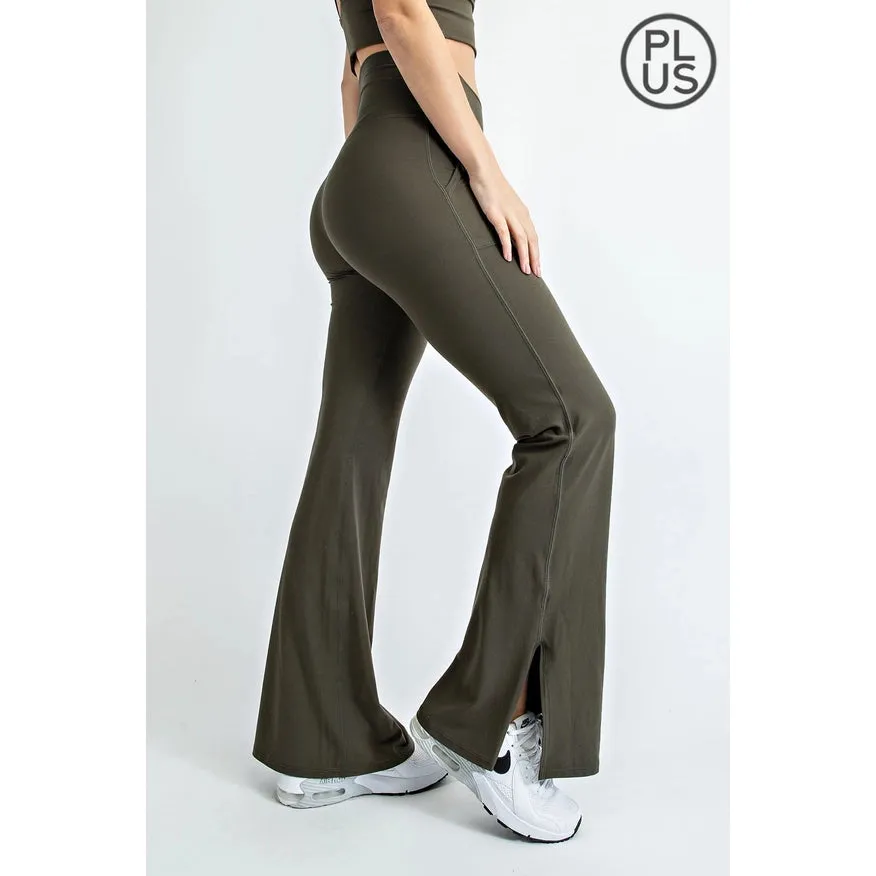 Flare Fusion Yoga Pants in Olive