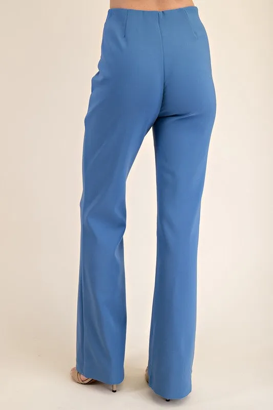 Flared High-Waisted Pants
