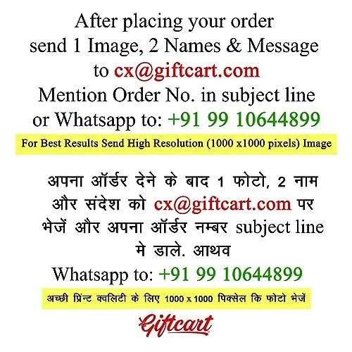 Giftcart Personalised Pyaar Ka Paigam | Love Message Gift for Girlfriend, Boyfriend or Husband, Wife Photo Scroll 21x34 cm