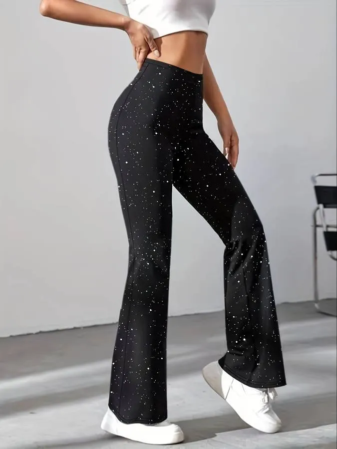 Glitter Flared Broek - Stijlvol en Comfortabel