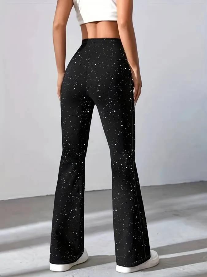 Glitter Flared Broek - Stijlvol en Comfortabel