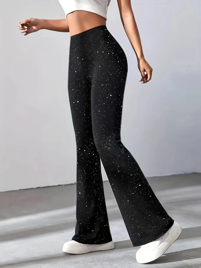 Glitter Flared Broek - Stijlvol en Comfortabel