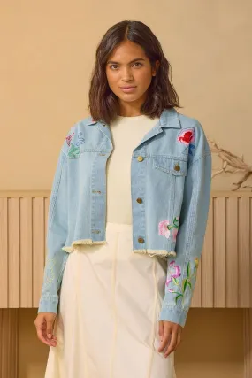 hd cropped floral jacket