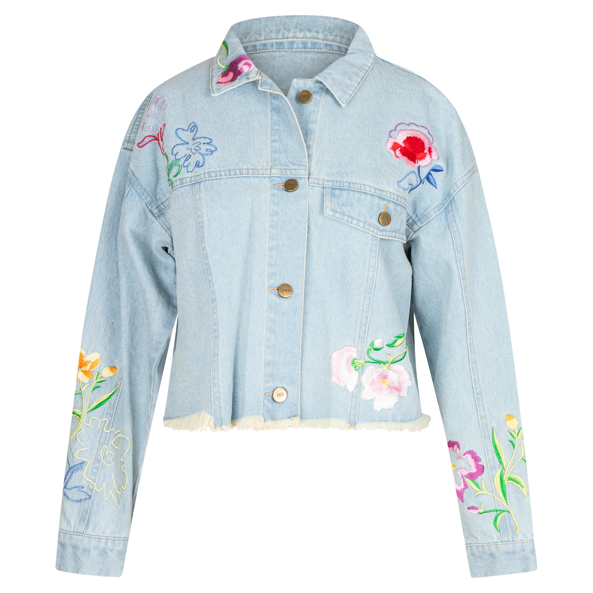 hd cropped floral jacket