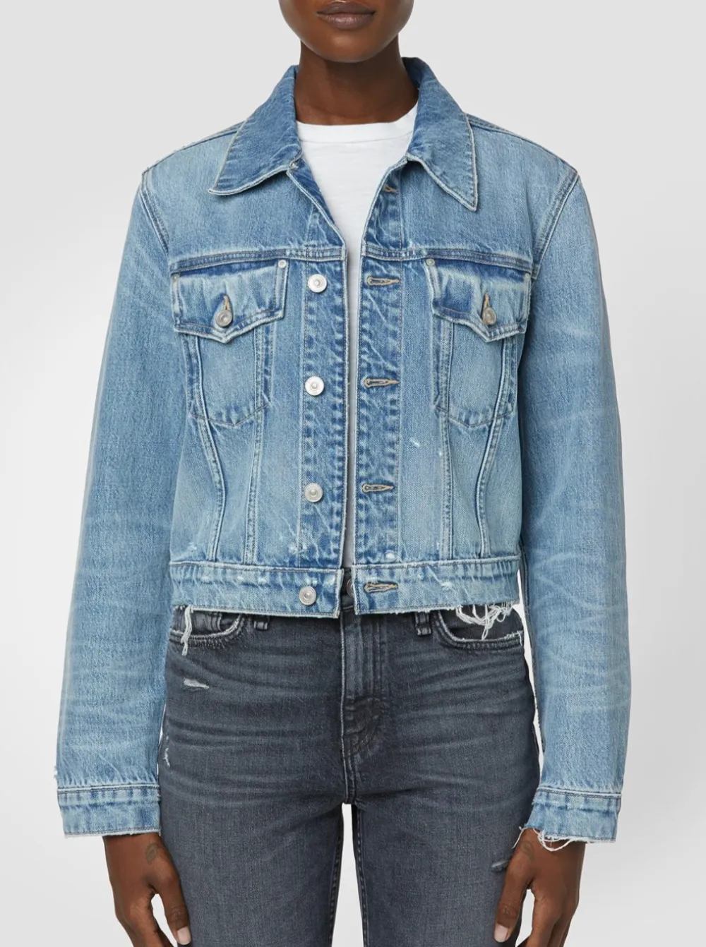 Hudson Cropped Denim Jacket