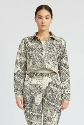 Ivory Black Adira Moto Jacket