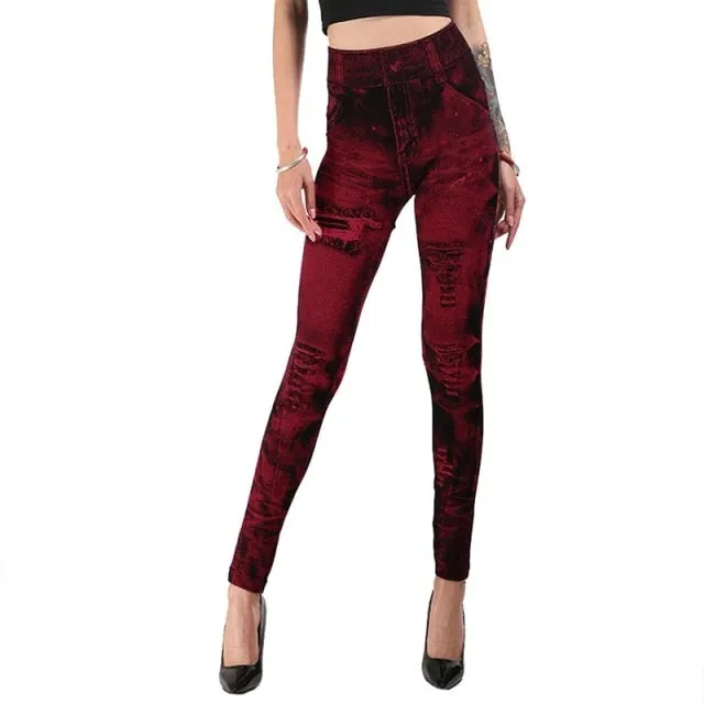 Jeans Print Capris