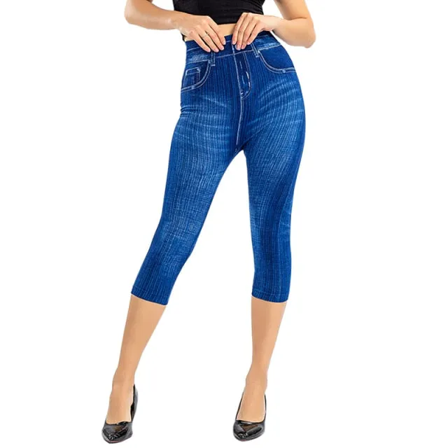 Jeans Print Capris