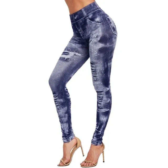 Jeans Print Capris