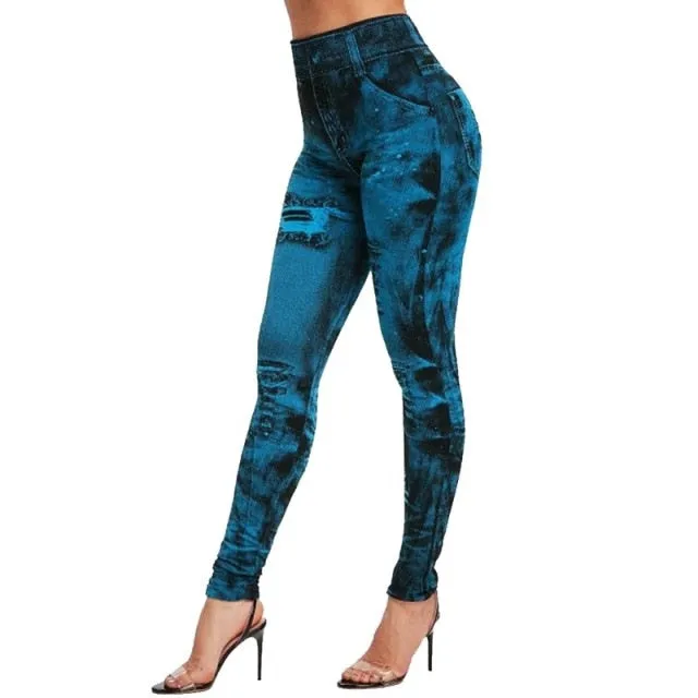 Jeans Print Capris