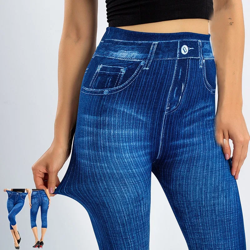 Jeans Print Capris